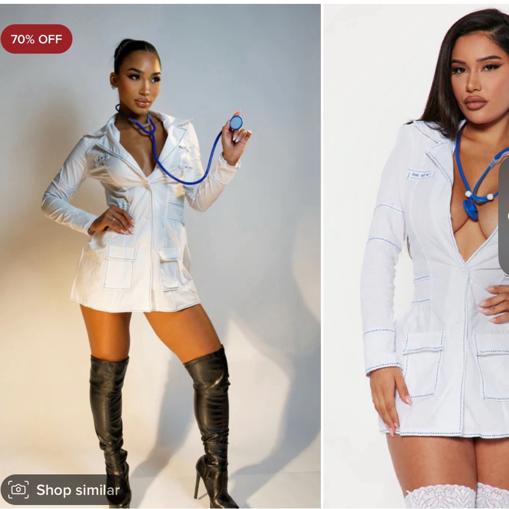 Sexy surgeon 2 place costume set - white